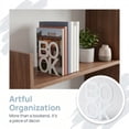 thumbnail image 4 of Unique Bargains 2Pcs Decorative Metal Tree Style Book Ends White 5.3*4.9*5.5inch, 4 of 6