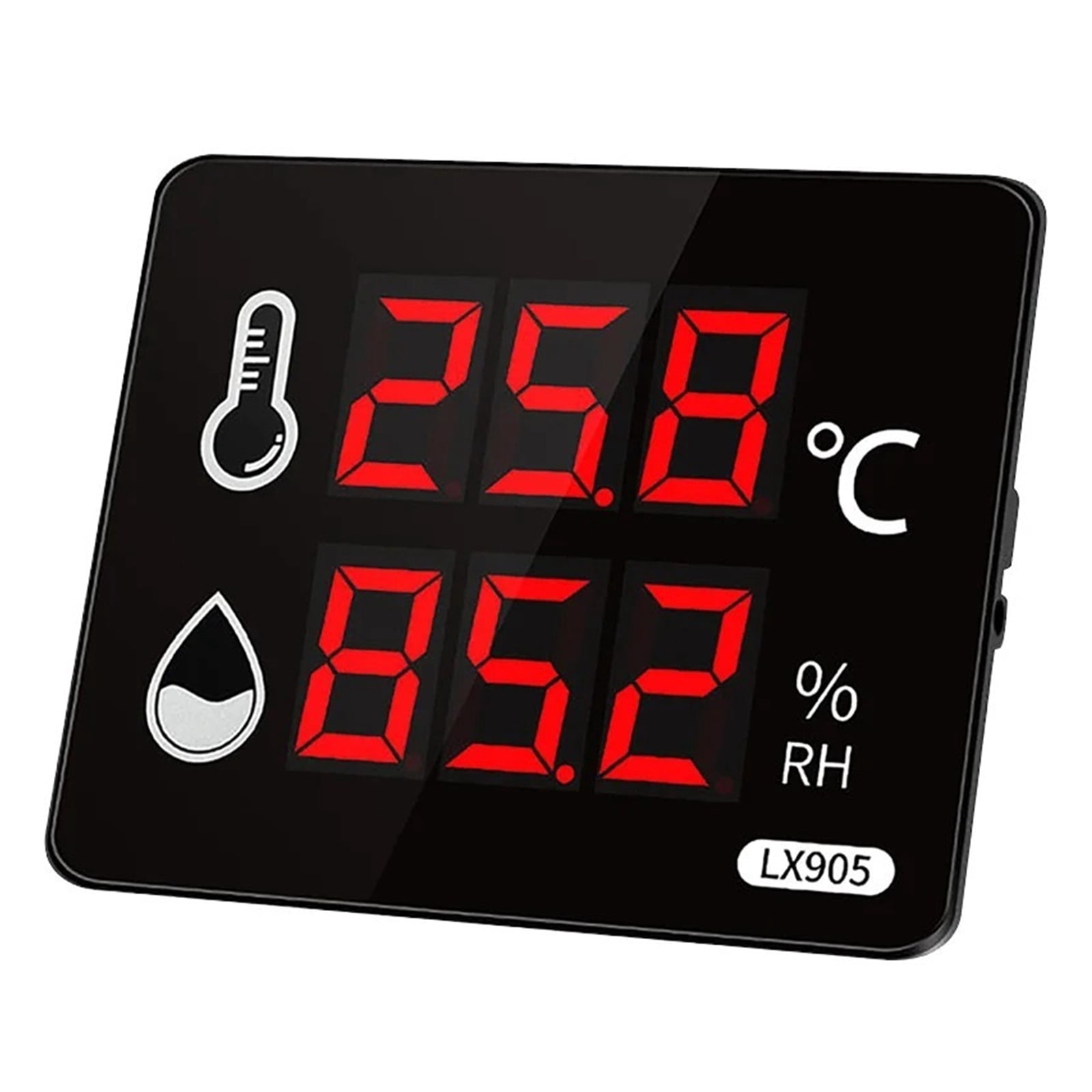 Digital Temperature and Humidity Instruments Thermometer Meter Outdoor Sauna Swimming Pool Uesd LED