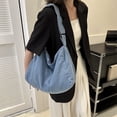 thumbnail image 4 of Bolso de mujer Bolso de hombro tipo bandolera Bolso de estudiante Bolso de mensajero (Azul claro), 4 of 8