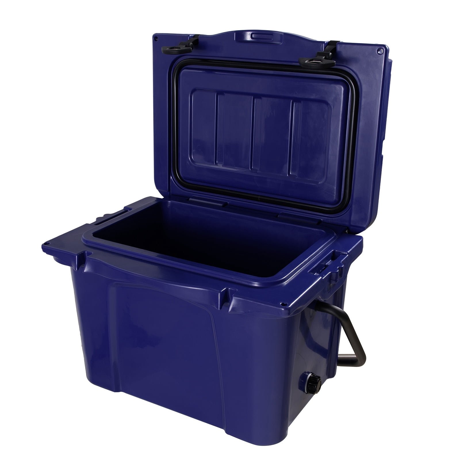 25QT Portable Insulated Hard Cooler Ice Chest with Built-in Bottle Opener, Cup Holders and Measuring Ruler, Perfect for Travel, Beach, Camping, Fishing and Outdoor Activities