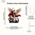 thumbnail image 3 of YOHAVEN Red Swordsman Acrylic Tabletop Display Ornament for Desk Living Room Office Anime Decor Martial Arts Figurine Holiday Gift Collector Home Christmas Decorations Indoor, 3 of 4