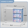 thumbnail image 3 of Songqin Dresser with 6 Drawers Fabric Storage Tower Organizer – Steel Frame, Wood Top, Easy Pull Bins for Bedroom, Closet, Hallway, Office-Blue Tie Dye, 3 of 12