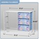 thumbnail image 3 of Songqin Dresser with 6 Drawers Fabric Storage Tower Organizer – Steel Frame, Wood Top, Easy Pull Bins for Bedroom, Closet, Hallway, Office-Blue Tie Dye, 3 of 12