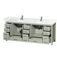 thumbnail image 5 of Wyndham Collection Wcs141484d-Vca-Mxx Sheffield 84" Free Standing Double Basin Vanity Set, 5 of 6