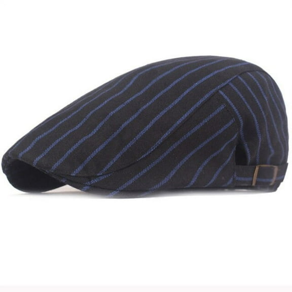 SikaFu Berets Spring Summer Cap Hat Vintage Striped Ivy Newsboy Flat Cap Men Adjustable Artist Painter Beret Hat Male Beret Cap
