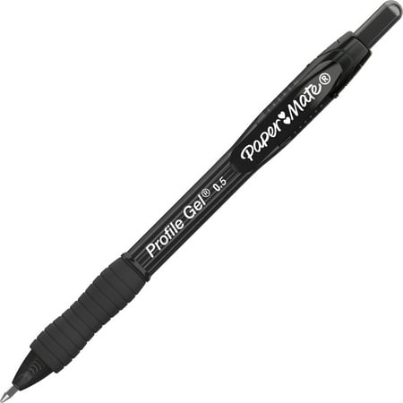 Profile Gel Pen, Retractable, Fine 0.5 Mm, Black Ink, Translucent Black Barrel, Dozen | Bundle of 5 Dozen