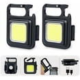 thumbnail image 1 of 2x Mini LED Work Inspection Lights Rechargeable 500 Lumens Magnetic Portable Lamp Small Keychain Waterproof Flashlights for Camping Repair Emergency L, 1 of 4