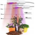 thumbnail image 5 of Luz para Plantar, Luz para Jardinería, Luz para Plantas, Iluminación para Plantas, Luz para Crecimiento de Plantas, Tipo de Temporización de 45 W, Luz Blanca Rosa, 88 LED, USB, 2 Cabezales ER, 5 of 5