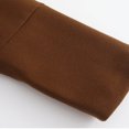 thumbnail image 4 of SwiftWear Men's Winter Warm Jacket, Men Casual Overcoat Solid Double-Breasted Pocket Long Loose Coat Brown XL, 4 of 8