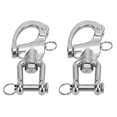 thumbnail image 1 of Eye Swivel Snap Shackle, 2PCS Stainless Steel Swivel Shackle Quick Release Rustproof  for Yacht, 1 of 7