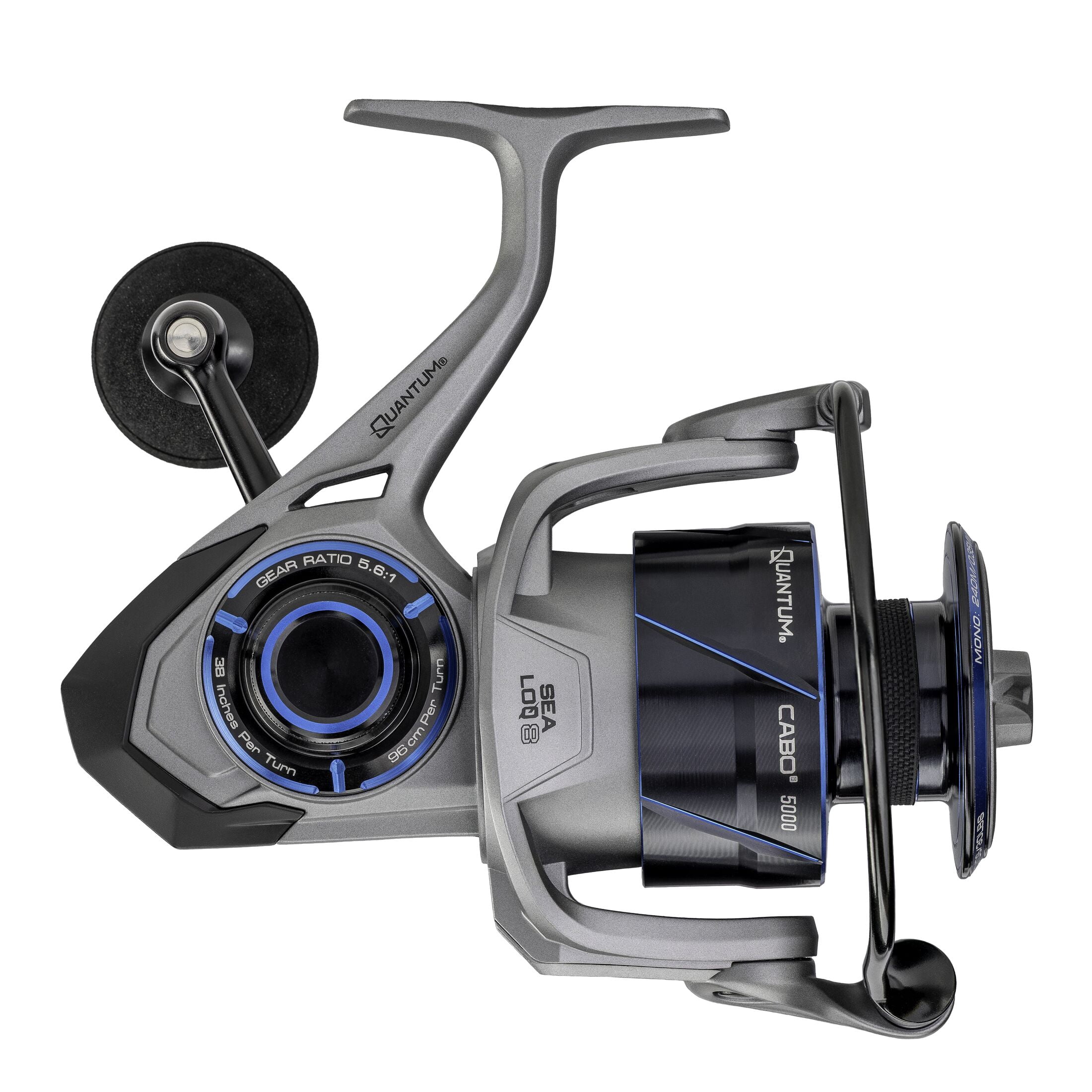 Quantum Cabo Spinning Fishing Reel, Size 5000, 5.6:1 Gear Ratio, 6+1 Bearings