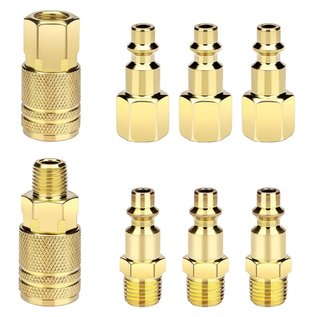 Conexiones para Manguera de Aire 1/4 Pulgada NPT, Conexión Rápida Compresor Aire, Acoplador Universal y Kit Conector Industrial.