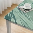 thumbnail image 5 of BANET  Square  Tablecloth Table Cloth Green Leaves Pattern Scalloped Edge Silky Soft Fabric Waterproof Wrinkle Resistant Washable Table Cover for Dinning New Year Party Decoration 40*40, 5 of 8