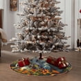 thumbnail image 5 of Salouo Sunflower Field Spotted Dog Christmas Tree Skirt 30" Farmhouse Christmas Decorations Snowman Xmas Tree Skirt Tree Mat for Holiday Party Decor, 5 of 8
