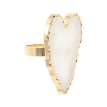 Unique Bargains 1 Pc Portable Heart-shaped Ring Nail Art Palette White