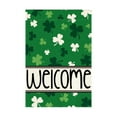 thumbnail image 2 of PEONAVET St. Patrick's Day Garden Flag HangingGreen Shamrocks Yard Flag for Background Outdoor Courtyard Hanging Double Layer Flag, 2 of 5