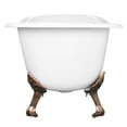 thumbnail image 7 of Aqua Eden VCT7D5431B5 54" Cast Iron Oval Single Slipper Clawfoot Tub (7" Faucet Drillings), White/Oil Rubbed Bronze, 7 of 7