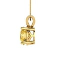 thumbnail image 3 of Clara Pucci 18K Yellow Solid Hypoallergenic Gold 2Ct Natural Citrine Round Brilliant Cut Solitaire Designer Necklace Pendant For November, 3 of 7