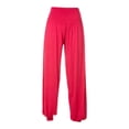 thumbnail image 5 of Ecqkame Women's High Waisted Sweatpants Women's Loose High Waist Wide Leg Pants Workout Out Leggings Casual Trousers Yoga Gym Pants Wine XL, 5 of 5