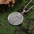 thumbnail image 4 of Retro Aztec Solar Calendar Mysterious Ancient Mayan Civilization Pattern Pendant Necklace Men s Amulet Lucky Trendy Jewelry, 4 of 5