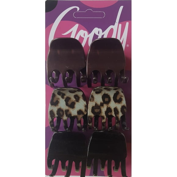 Goody Classics Medium Claw Clips, Basic Hair Clips, 6 Ct