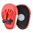 thumbnail image 5 of Boxing Punch Mitts Pair | Leather Focus Training Pads | Hook Jab Strike Kicking Palm Gloves | Dense Foam Padding | Wrist Strap | Martial Arts MMA Kickboxing Karate | Red | 2 Pack, 5 of 7