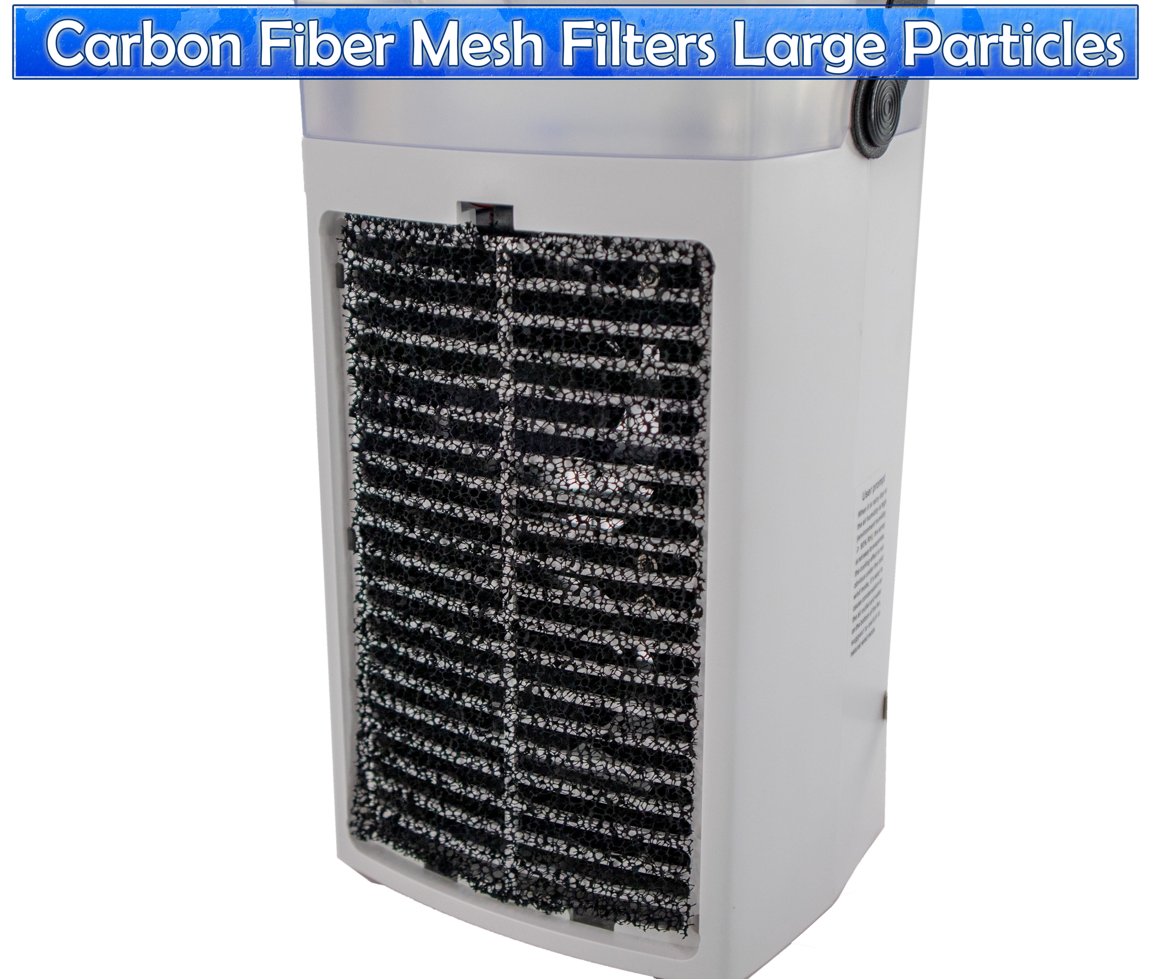 Portable Air Conditioner - Personal Space 3-in-1 Evaporative Air Cooler Compact Desk Humidifier, Mobile Mini AC, and Dual Fans - 3 Adjustable Speeds and 7 LED Lights - Ideal for Home or Office