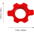 thumbnail image 3 of HUGFEGWE 4 Pcs Serre-Joints de Vis pour Barre 1 Pouces Colliers de Verrouillage de Rotation pour Barre Écrous de Fixation de Vis pour Entraînement Haltérophilie Mise en Forme Entraînement Rouge CJB91-33237, 3 of 9