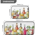 thumbnail image 2 of SKYSONIC Watercolor Cocktails Kitchen Rugs 2 Pieces, Summer Drinks Floor Mat Room Area Rug Washable Carpet Perfect for Living Room Bedroom Entryway, 2 of 7