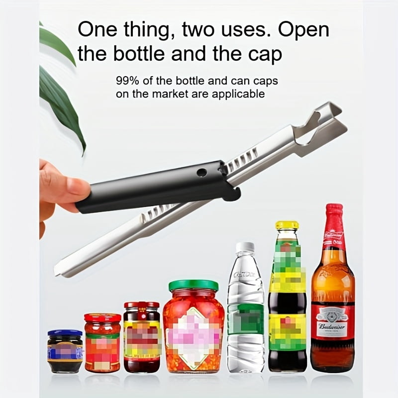 General 3-in-1 Can Opener & Bottle Opener, Stainless Steel for Easy Cap Removal, Ideal for Homes Hotels Bars, Beneficial for Seniors & Limited Strength