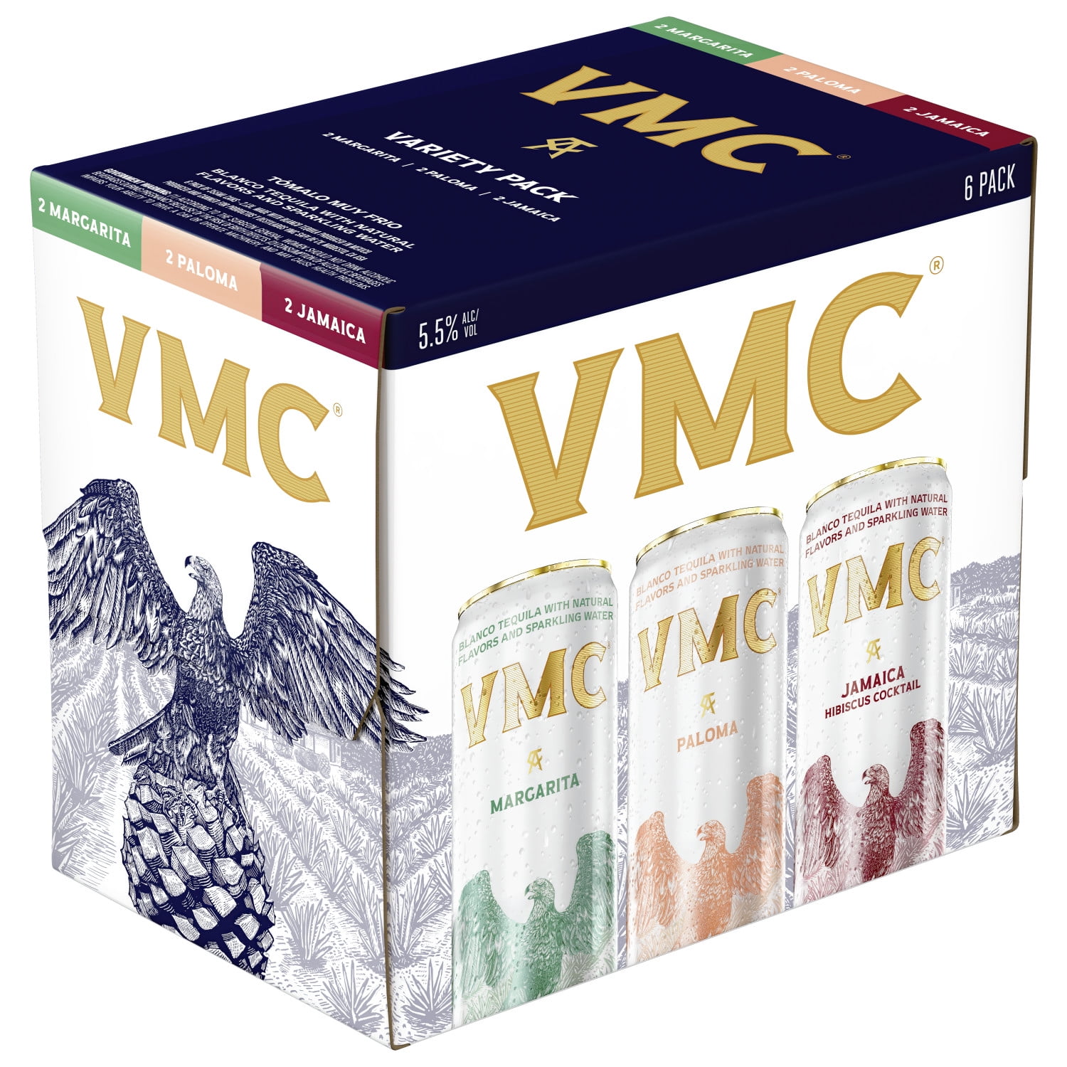 VMC Tequila Cocktail Variety Pack, 6 Pack, 355ml, 5.5% ABV