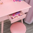 Ktaxon Kids Vanity Wooden Makeup Table Set for Girls Princess Pretend