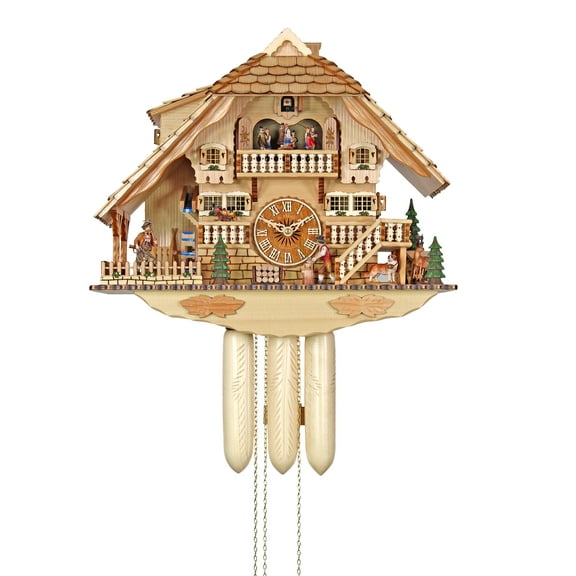 Herrzeit by Adolf Herr Cuckoo Clock - The Hunter and the Wood Chopper (Natural)