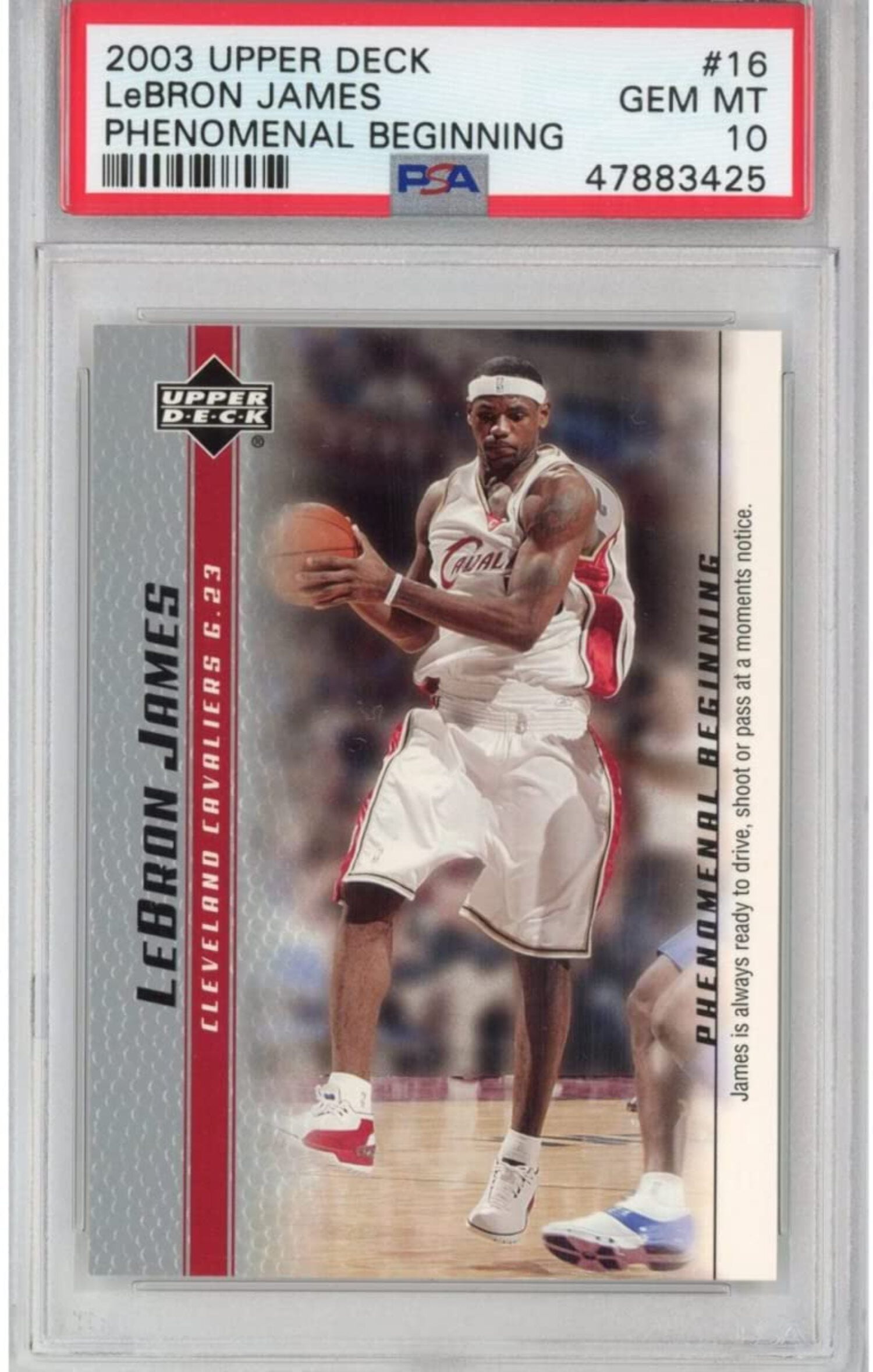 Graded 2003-04 Upper Deck UD LeBron James #15 Phenomenal Beginning