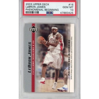 lebron james rookie card graded 10 2003 Upper Deck Black Diamond Gem Mint : Collectibles & Fine Art Nba Lebron James Upper Deck
