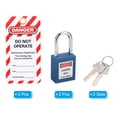thumbnail image 3 of Unique Bargains Lockout Tagout Locks with Key, 2 Pack Loto Locks Safety Padlock Keyed Different with Lockout Tag Style 1, Blue, 3 of 6
