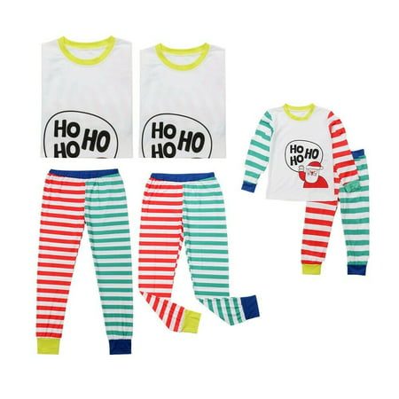 Family Matching Pajamas Set Adult Kids Baby Striped Sleepwear Nightwear