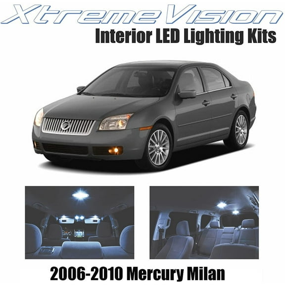 XtremeVision Interior LED for Mercury Milan 2006-2010 10 Pieces Cool White Interior LED Kit   Installation Tool