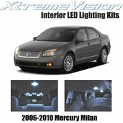 XtremeVision Interior LED for Mercury Milan 2006-2010 10 Pieces Cool White Interior LED Kit + Installation Tool