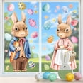 thumbnail image 5 of QuanTara Easter Bunny Static Cling Window Sticker, Double-Sided Electrostatic Decoration for Glass Doors & Windows, Removable Easter Window Decal, 5 of 7