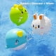 thumbnail image 2 of Baby bath water toy - 4PCS Fishing Bath Toy Set, Glowing Animal Ball Tub Toy No Hole Light Up Bathtub Toy Luminous Animal Floating Toy Tub Fishing Game Bath Toy (1 cute rabbit+1 dinosaur+1 whale), 2 of 3
