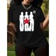 thumbnail image 1 of Camiseta De Verano MujerA Stylish Casual Top with a Round Neck And Short Sleeves Featuring Red Star Prints, Designed for Fashionable Black Women.Father's Day, Mother's Day, New Year, Spring Festival, 1 of 7