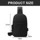 thumbnail image 2 of Nuevo bolso de hombro de tela Oxford multifuncional, moda coreana, informal, para hombre, bolso negro, 2 of 6