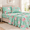 Blue-King, variant on Vintage Beige Queen 4pc Cotton Twill Flannel-like Bedding Sheet Set