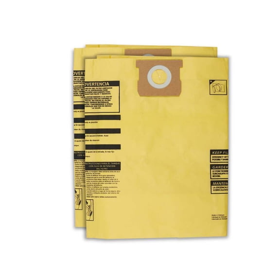 Shop Vac Type J - Shop-Vac 15-22 Gallon* High Efficiency Disposable Filter Bags (2 pack)
