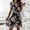 Black, variant on ZHUGeLI Womens Summer Dresses Women's Fashion Bohemian Crewneck Loose Short Sleeve Print Length Dress Up to 50% off
