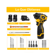 thumbnail image 3 of Kit De Taladro Inalambrico Atornillador Sin Escobillas Belug Amarillo, 3 of 5
