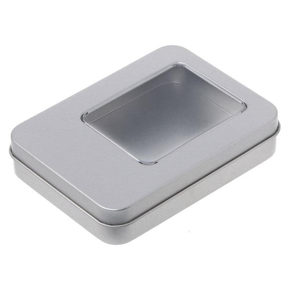 Giaone Rectangular Tinplate Storage Box Outdoor Earrings Container Blessing Card
