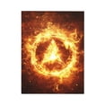 thumbnail image 2 of CozyNet The Holy Spirit Symbol Shining Brightly Surrounded By Flames Of Divine Energy Wall Art Prints With Frame Canvas Perfect for Living Room & Bedroom, Ready to Hang, Wall Decor 12"x16", 2 of 10
