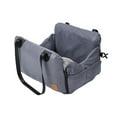thumbnail image 1 of Dog Car Seat with Storage Pocket Detachable Pad Comfortable Pet Carrier Bag Gray, 1 of 8